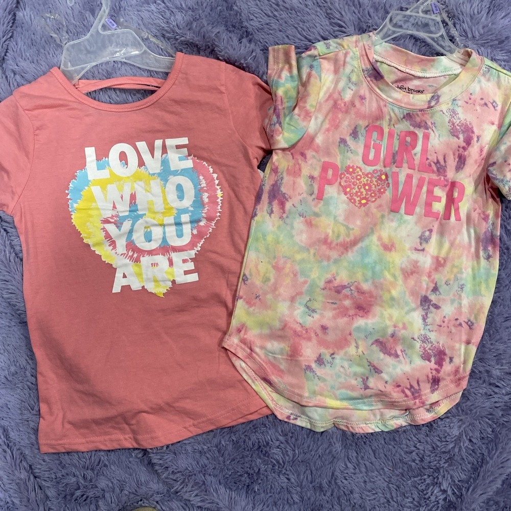 Bobbie Brooks Girls Encouraging T-shirt Bundle Of 2